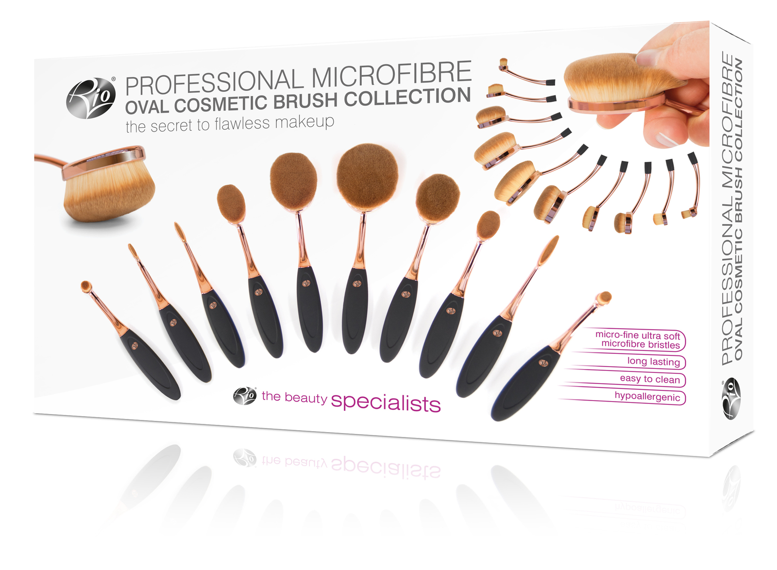 Professional Microfibre Oval Cosmetic Brush Collection image