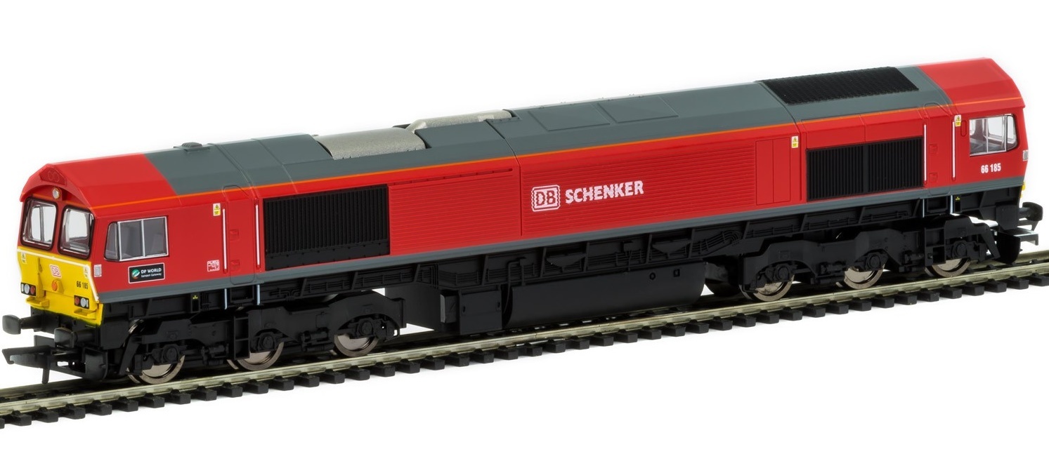 Hornby: Co-Co Diesel ‘DP World London Gateway’ ‘66185’ Class 66