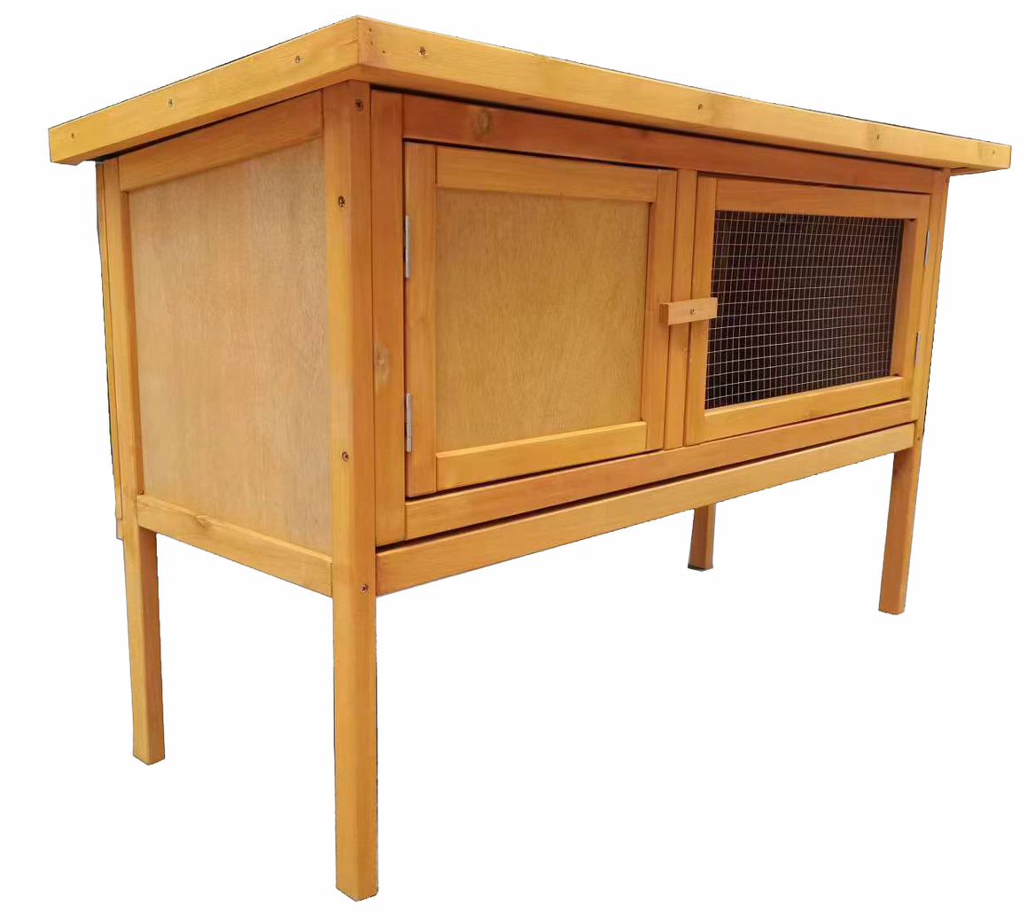 Buy Solid Wood Raised Rabbit Hutch Bunny Cage with Pull Out Tray at