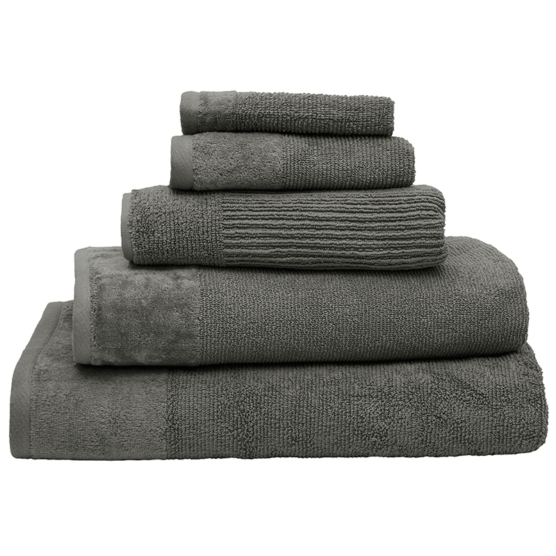 Bambury Costa Cotton Face Washer (Pewter) image