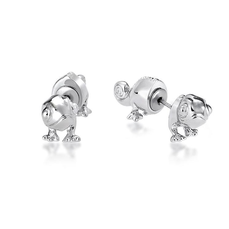 Couture Kingdom: Disney Princess Rapunzel Pascal Earrings - White Gold