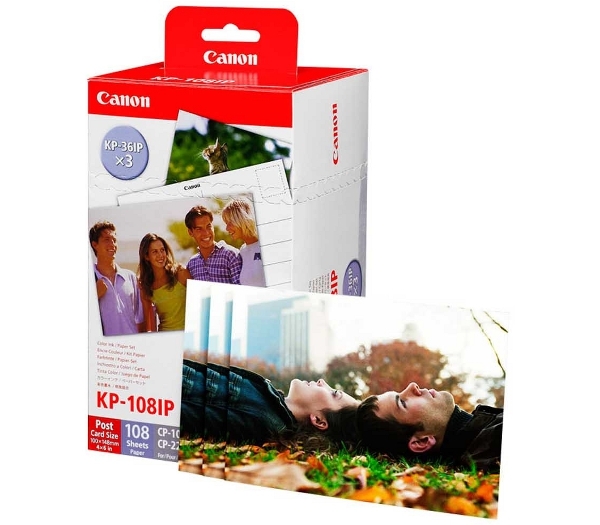 Canon KP-108IN Colour Ink/Post Card Paper Set image