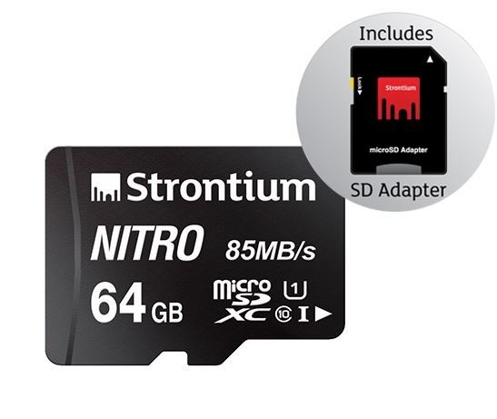 Strontium NITRO 64GB Micro SD With Adapter image