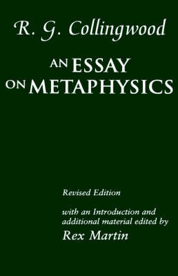 An Essay on Metaphysics by R.G. Collingwood image