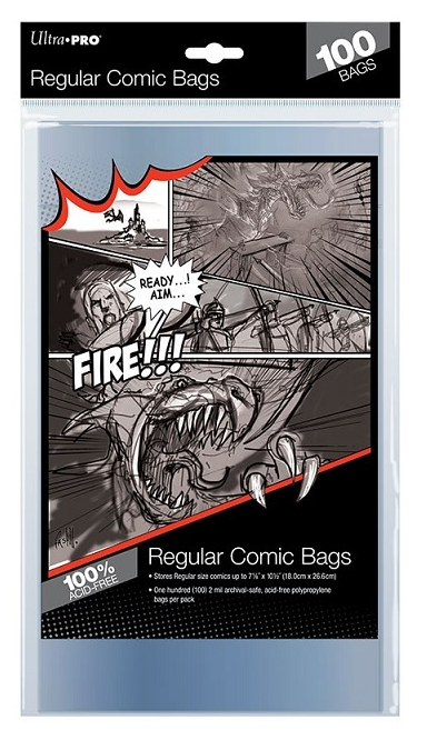 Ultra Pro: Regular Comic Bags - (7.12" x 10.5") image