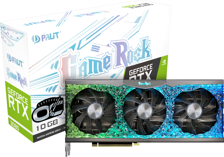 NVIDIA GeForce RTX 3080 GameRock OC 10GB Palit GPU image