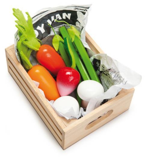 Le Toy Van: Honeybee Harvest Vegetables Wooden Crate Set image