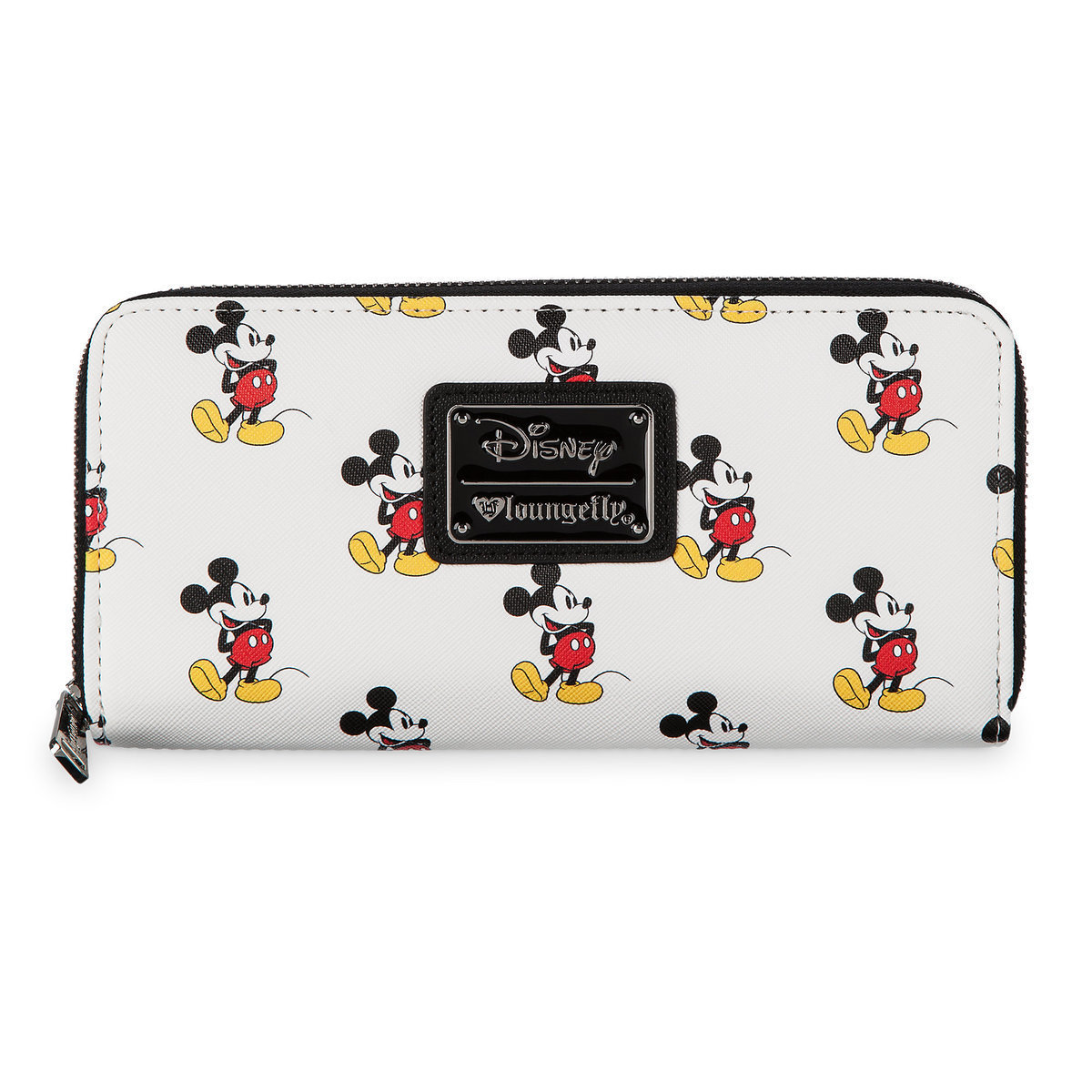 Buckle-Down Women's Mickey Mouse Zip Around Wallet – Vegan Leather, 7.5x4.5 Inches With Wrist Strap