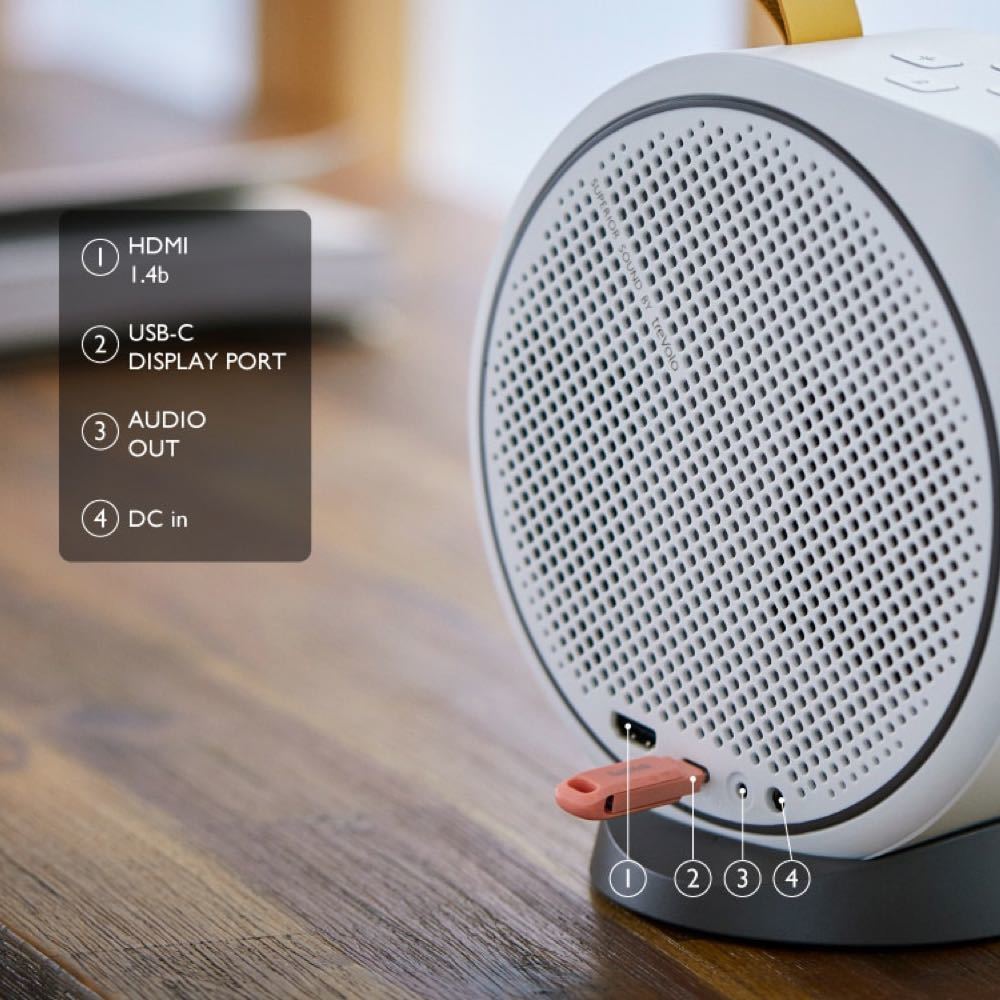 BenQ GV30 Portable Mini Projector with Extra Bass Bluetooth Speaker