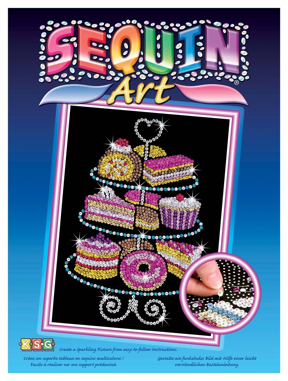 Sequin Art - Cake Stand