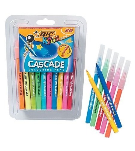 Bic: Kids Cascade Felt Tip Colouring Pens - Pack of 30 image