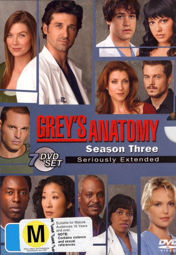 Grey's Anatomy - Season 3: Seriously Extended (7 Disc Set) on DVD image
