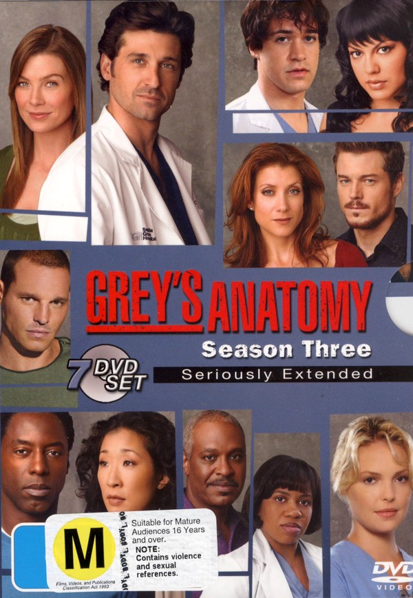 Grey's Anatomy - Season 3: Seriously Extended (7 Disc Set) on DVD