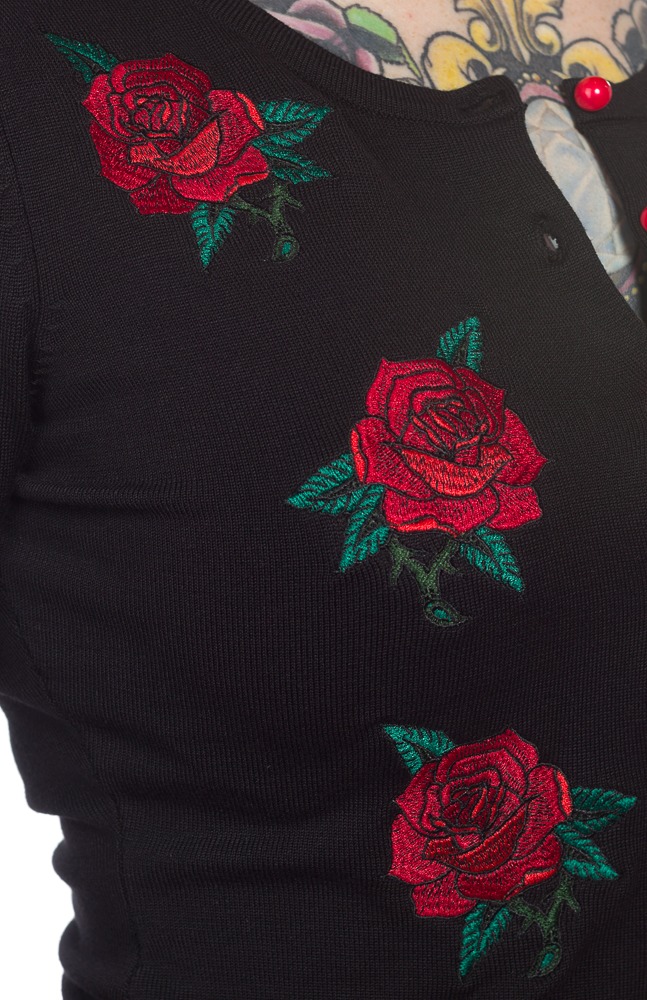 Sourpuss Rose Garden Cardigan (Small)