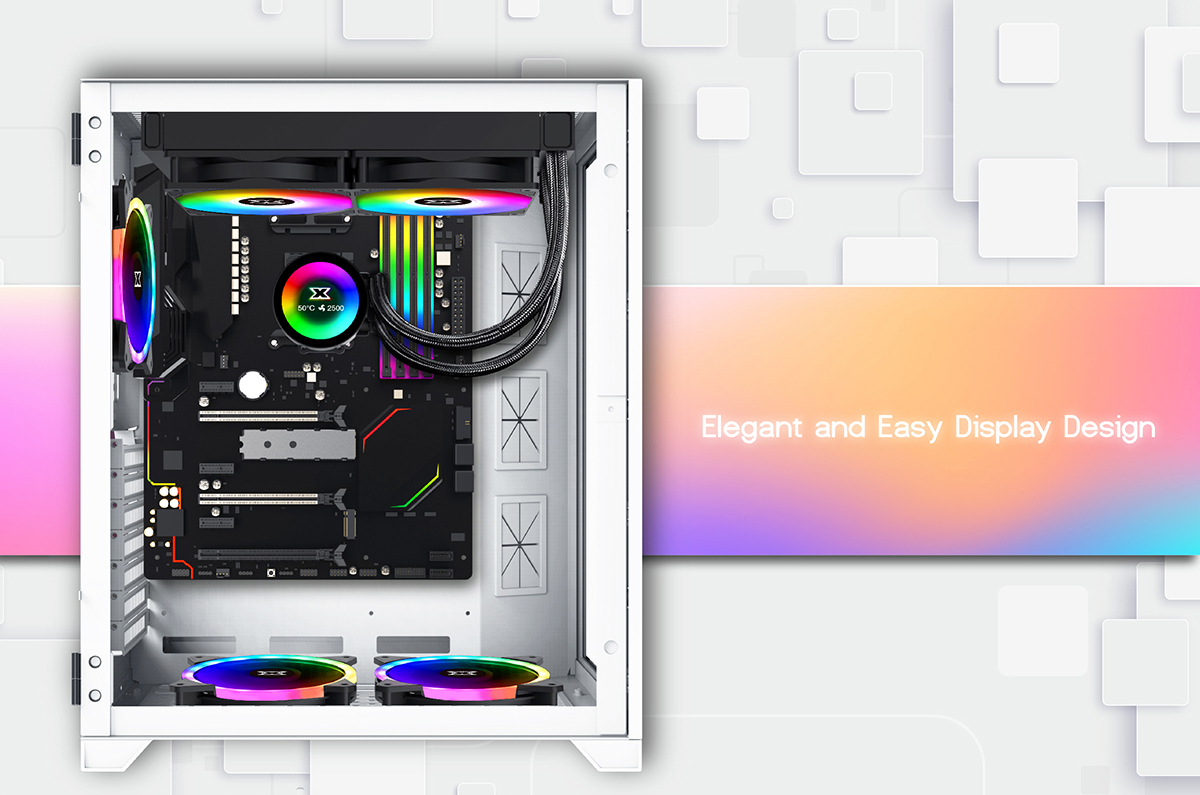 Xigmatek Aquarius S Arctic Tempered Glass Mid Tower Case image
