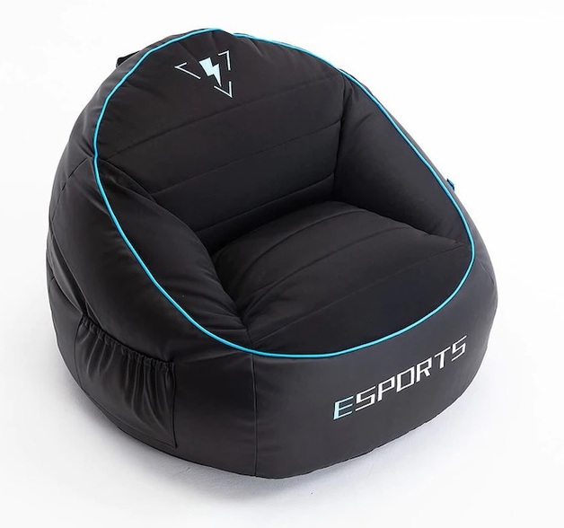 Esport Gaming Bean Bag Chair (Black & Blue) Buy Now at Mighty Ape NZ