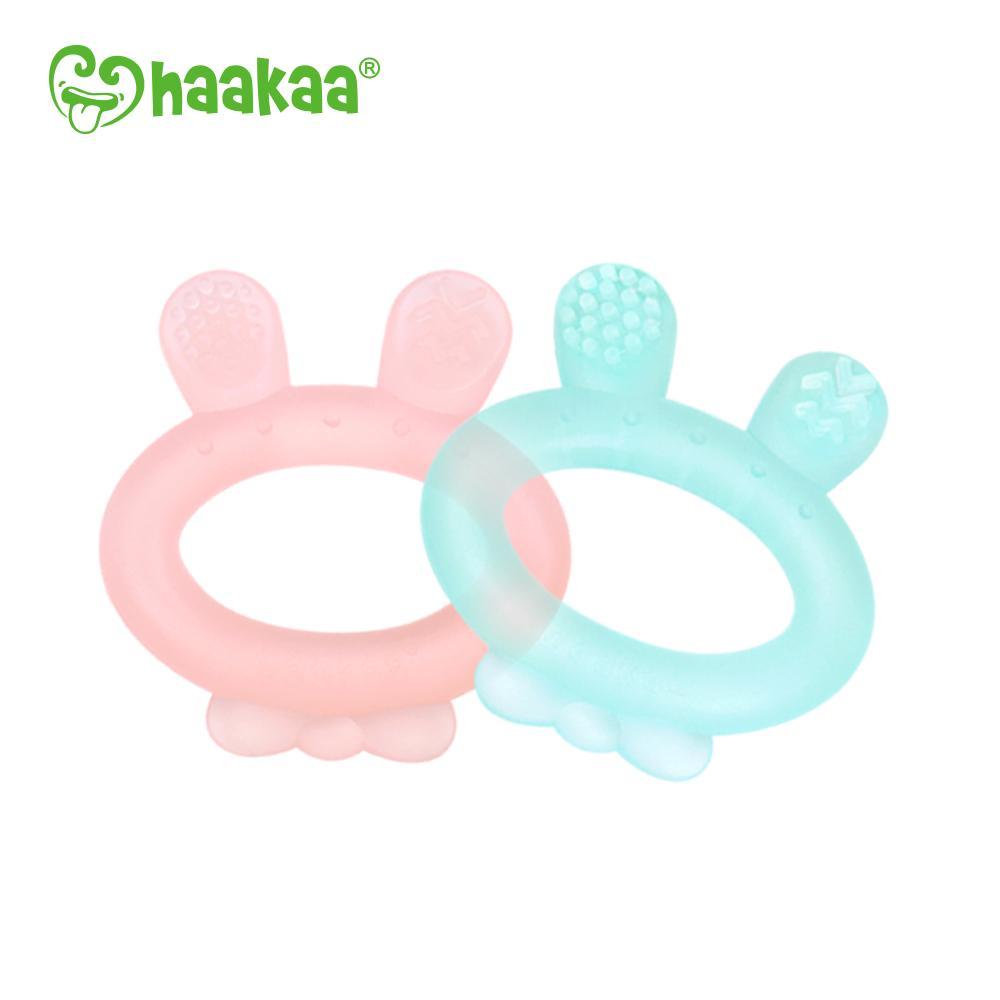 Haakaa: Rabbit Ear Teether - Blue image
