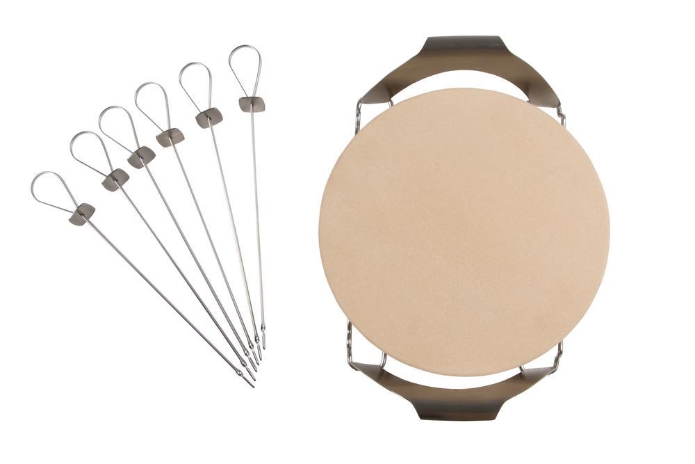 Gasmate Pizza Stone With Rack And Skewer image