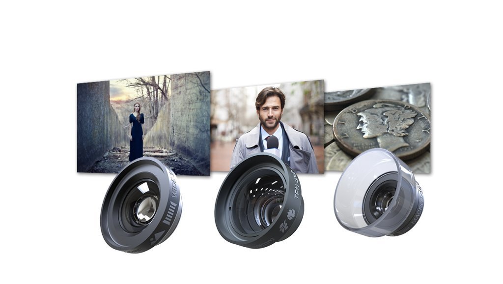 DREAMGRIP VISIO PRO Ultra Low Distortion Lens Set for Any Smartphone Phone Lens Attachment image