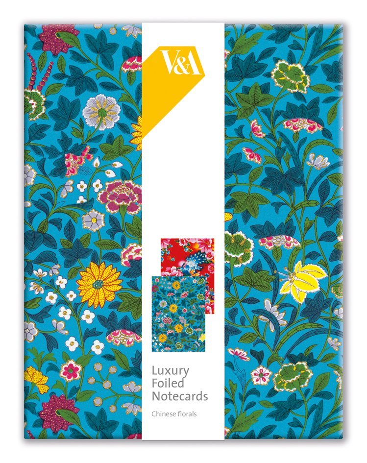 Museums and Galleries: Chinese Florals - Foiled Note-Cards image