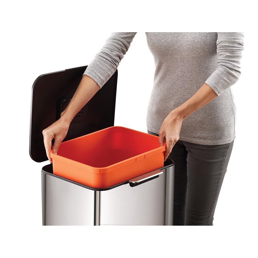 Joseph Joseph Totem Max Rubbish/Recycling Bin Stainless Steel (60L