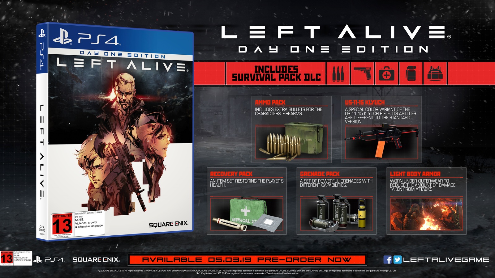 Left Alive Day One Edition for PS4 image