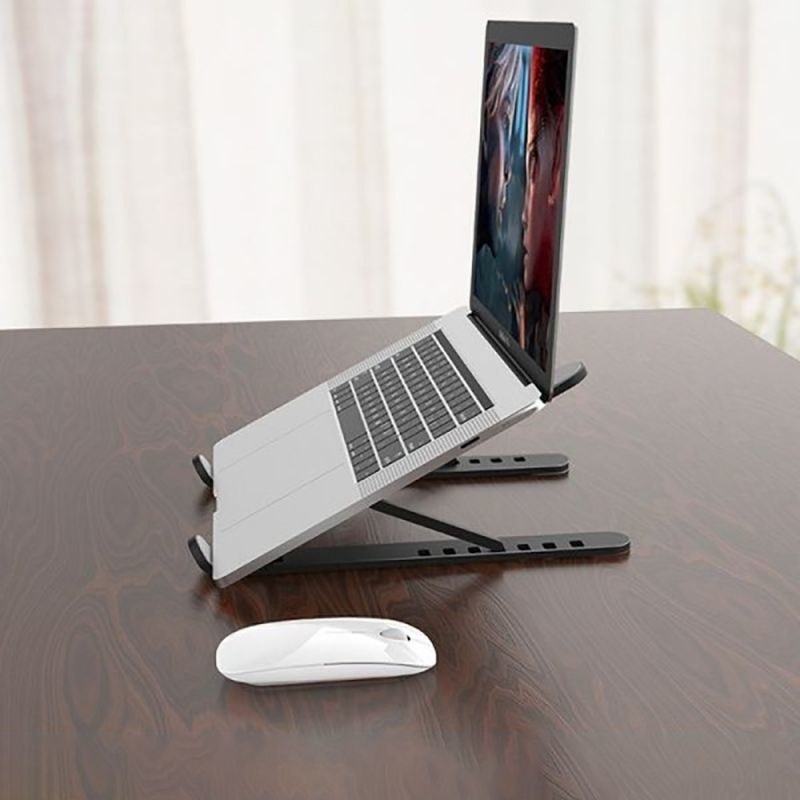 Adjustable Foldable Tablet and Laptop Stand - Black image