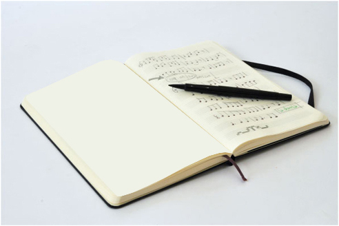 Moleskine Music Notebook (Large, Hard, Black) image