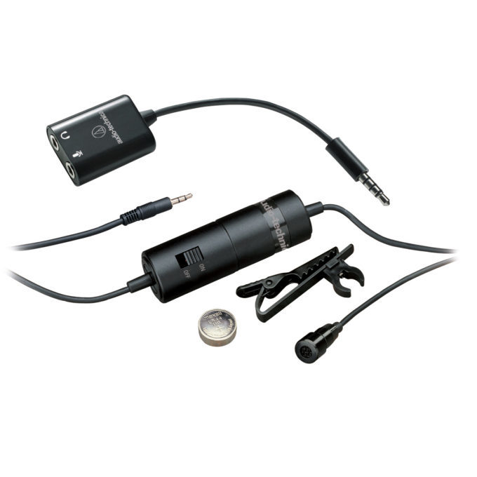 Audio-Technica ATR3350iS Omnidirectional Condenser Lavalier Microphone for Smartphones image