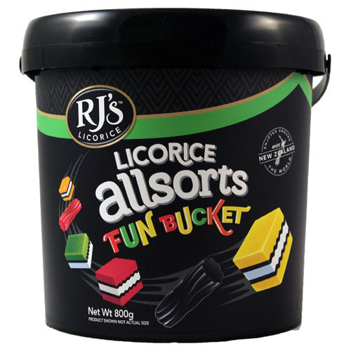 RJ's Licorice Allsorts Fun Bucket (800g) at Mighty Ape NZ