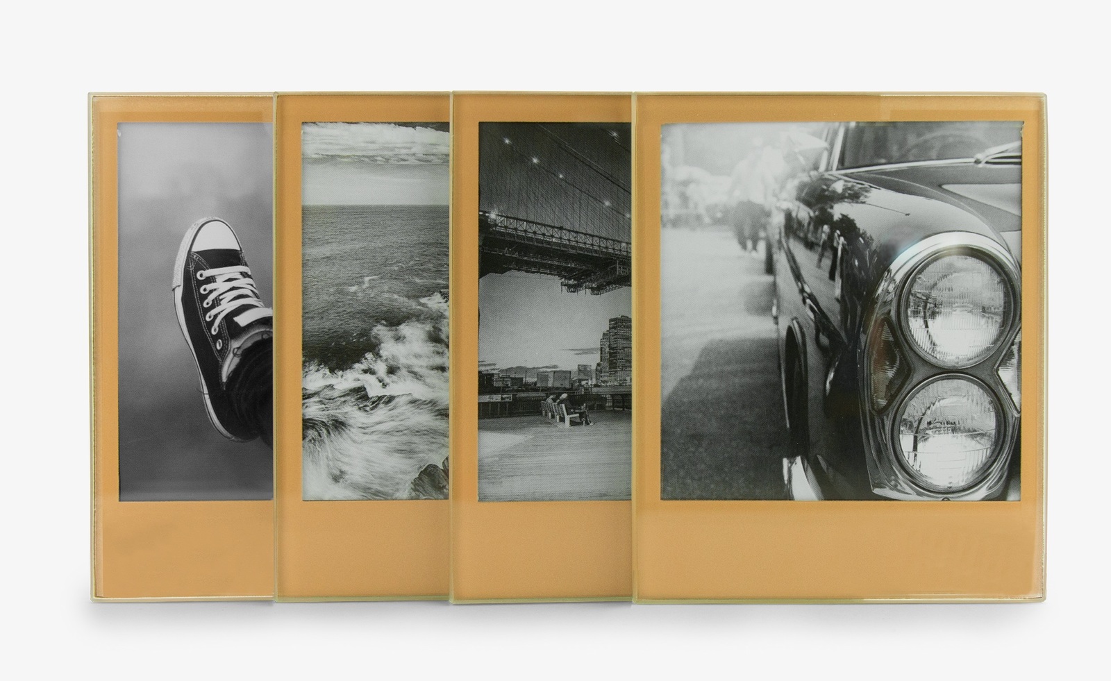 Instant Coasters: Tempered Glass Coaster Set - Retro Gold image