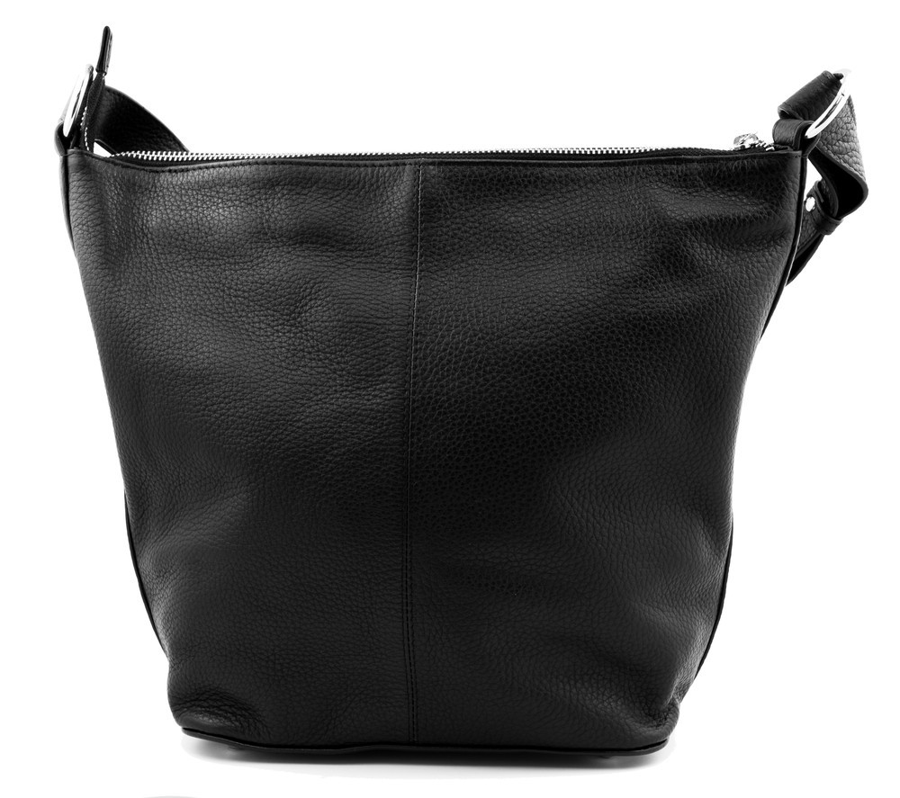 Urban Forest: Lotus Leather Handbag - Black image