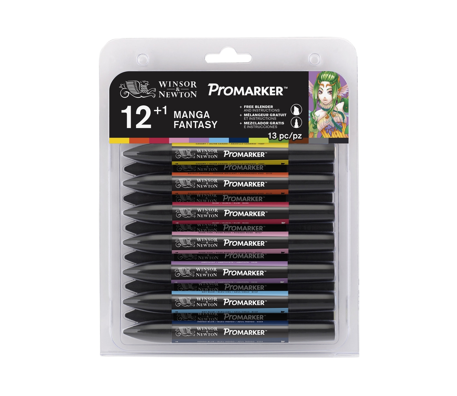 Winsor & Newton Promarker Manga Fantasy Set (12+1)