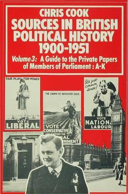 Sources In British Political History, 1900-1951 by Chris Cook image