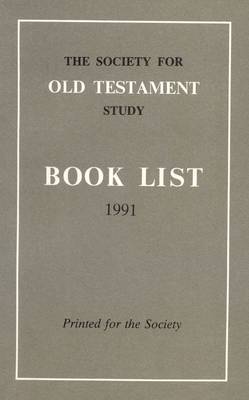 Society for O/T Study Book List 1991 by Auld image
