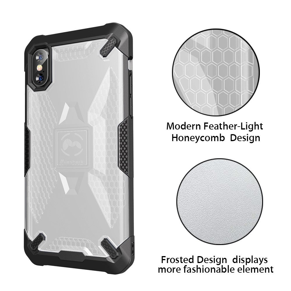 Miesherk: YY phone case for iPhone XS MAX- Grey+Black