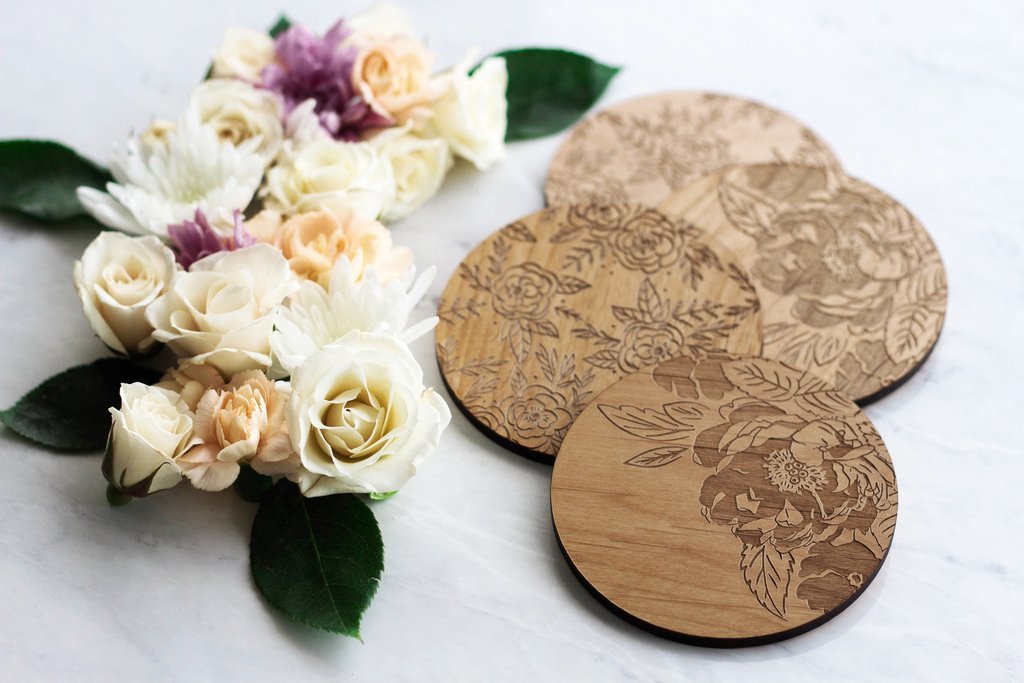 Cardtorial Floral Coasters image