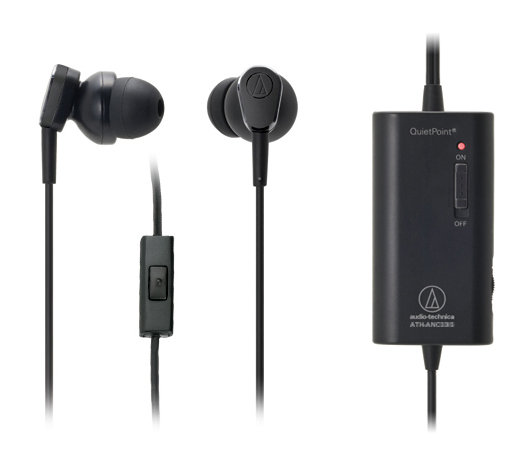 Audio-Technica ATH-ANC33iS Noise Cancelling In-Ear Headphones (Black)