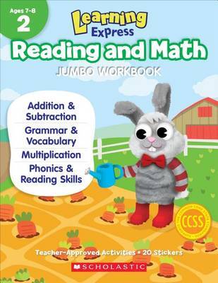 Learning Express Reading and Math Jumbo Workbook Grade 2 image