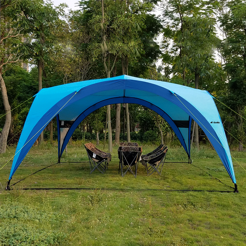 Buy Beach & Sun Shade Shelter Gazebo (450x450x230cm) Blue at Mighty