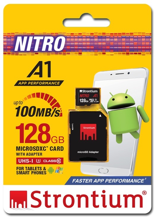 Strontium Nitro A1 Micro SD Card with Adaptor - 128GB image