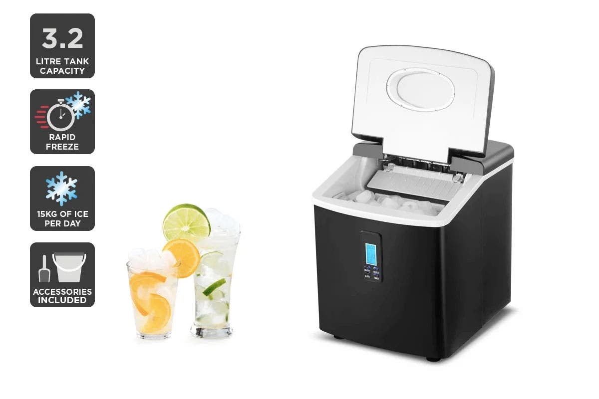 Buy Kogan 3.2L Ice Cube Maker (Black) at Mighty Ape NZ