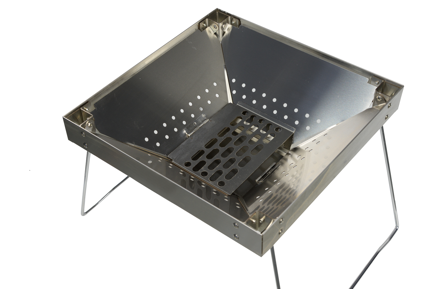 Premium Stainless Steel Portable Charcoal BBQ Grill (45x35.5x28cm) image