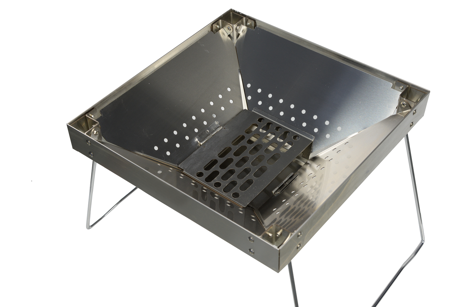 Premium Stainless Steel Portable Charcoal BBQ Grill (35x35x28cm)