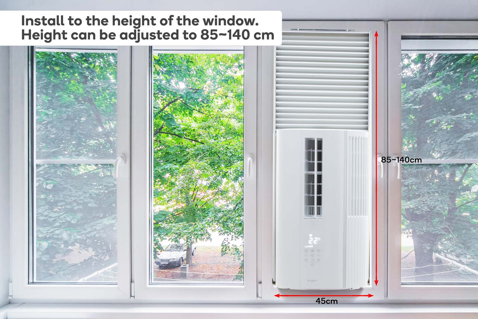 Buy Kogan 1.75kW Vertical Window Wall Air Conditioner (White) at Mighty