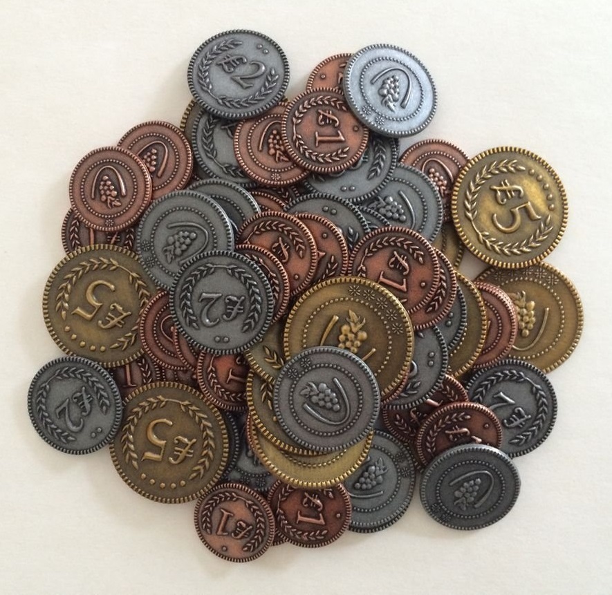 Viticulture: Metal Lira Coins - Game Accessory image