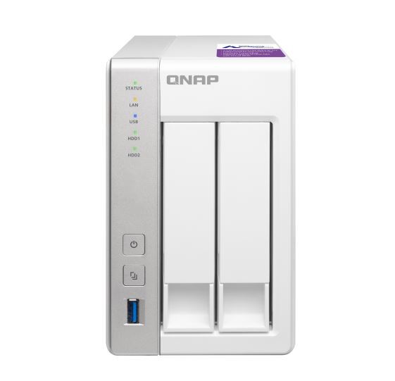 QNAP TS-231P NAS, 2BAY (NO DISK), 1GB, AL-212 DUAL CORE, USB 3.0(3), GbE(2), TWR, 2YR