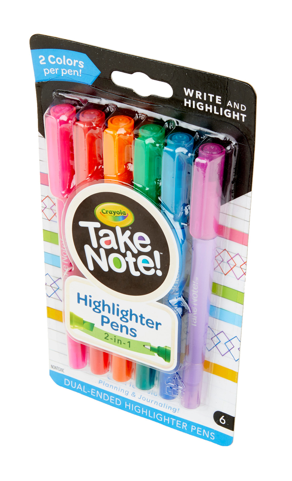 Crayola: Take Note - Dual-Ended Highlighter Pens (6 Pack)