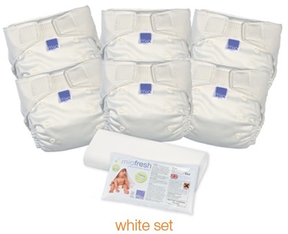 Bambino Mio Miosolo Nappy Set (White)