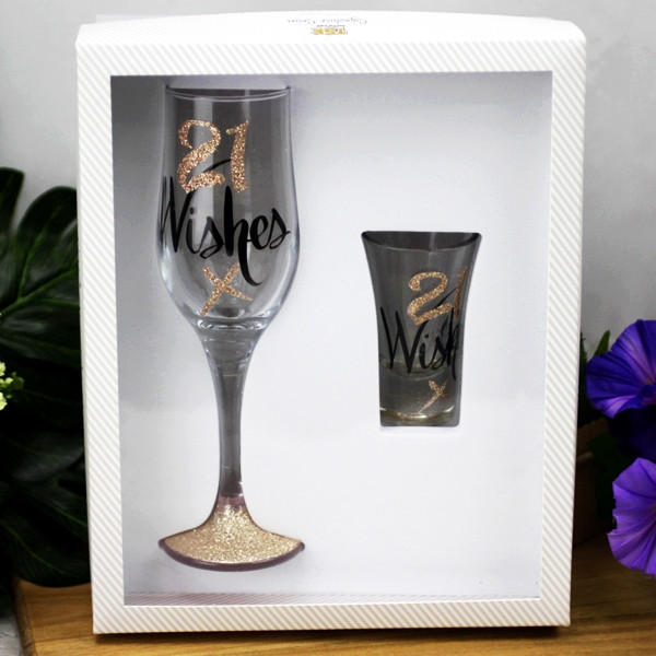 Wishes: 21 Wishes Rose Gold Shot Glass image